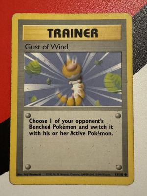 Pokémon Gust of Wind Base Set 93/102 Card used, good condition