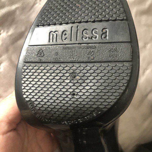 Melissa black sandals size 40 like new