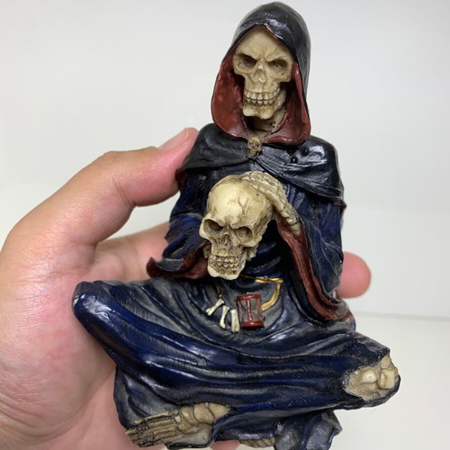 Gothic decorative figure Grim Reaper used, synthetic porcelain