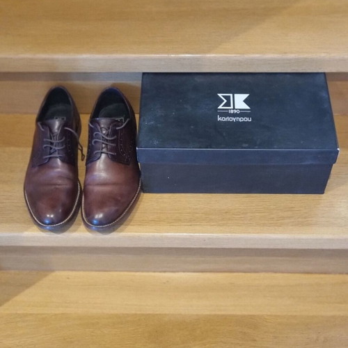 Kalogiou men's shoes used, brown, size 42