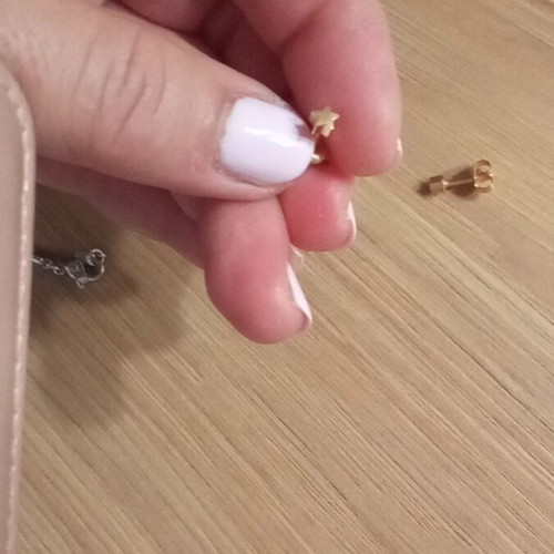 Stainless steel earrings like new