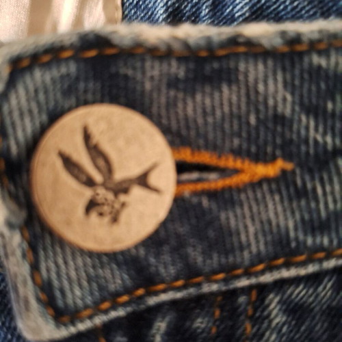 One Teaspoon denim pants like new, size 26, blue with pink