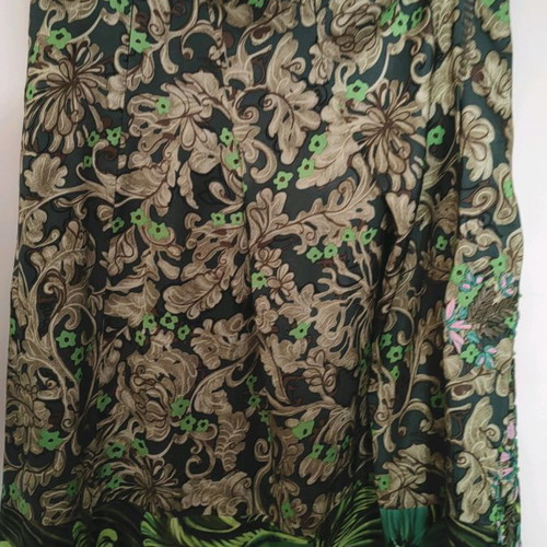Jacket and skirt used, linen and silk with embroidery