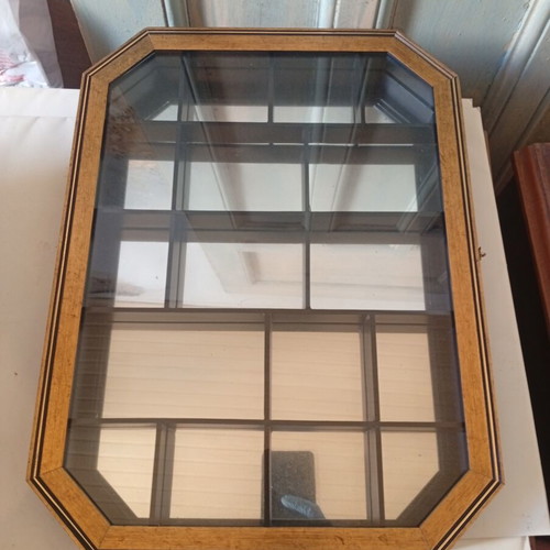 Display cabinet with mirror new, decorative wall showcase for collectibles