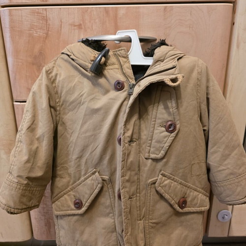 GAP toddler jacket with hood, brown, 12-18 months