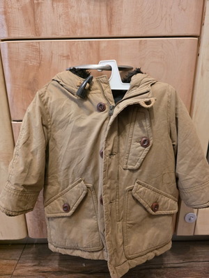 GAP toddler jacket with hood, brown, 12-18 months