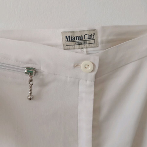 White elastic pants