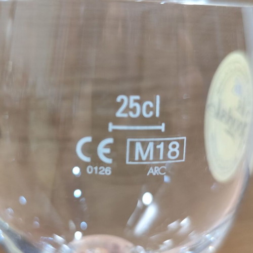 La Goudale Beer Set of Two Promotional Glasses 250ml like new