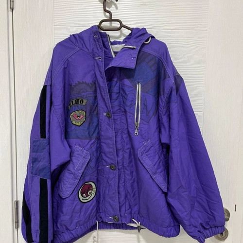 Elho Winter Jacket with Hood Size 42 US14 Purple vintage used