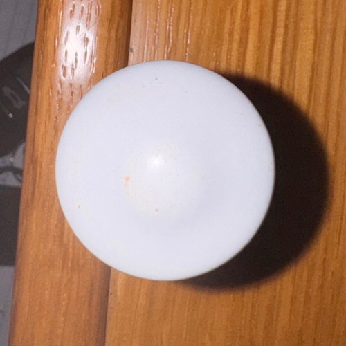 White ceramic door knob, set of 6