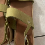 Green platform sandals, size 37