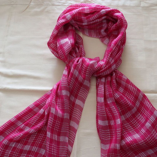 Long narrow scarf new, red and pink