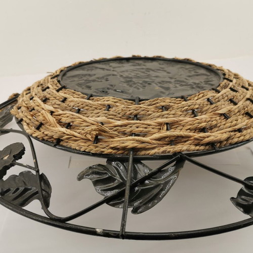 Metal basket with coconut fiber used