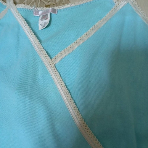 Cotton zipounaki top turquoise like new, size M