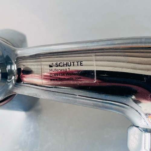 Schütte Wall-Mounted Kitchen Faucet used, model 37150, chrome brass