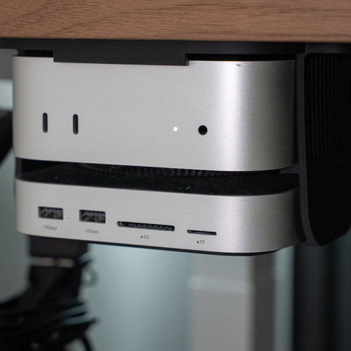 Mac Mini M4 Stand with Dock for Under Desk Mounting new, compatible with Ugreen
