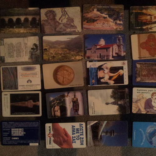 Phone cards used, pack of 20 pieces