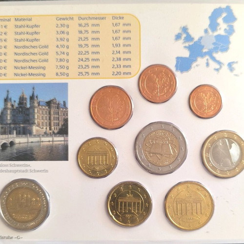 Official Germany 2007 coin set new with commemorative 2€