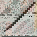 Σετ πακεταρίσματος καινούργιο με ροζ σακούλες και αυτοκόλλητα