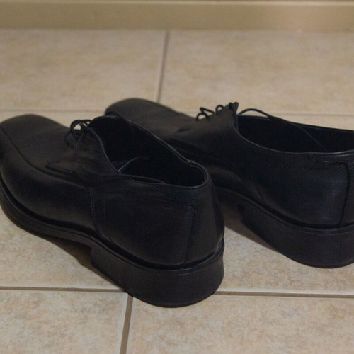 Black used scarponi shoes size 45