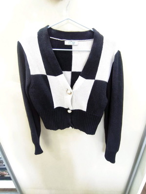 Black and white cardigan S/M like new, elastic soft fabric