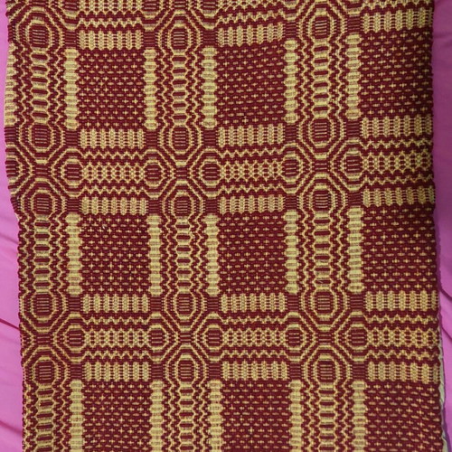 Woven wool pillow in traditional design like new, 57x47cm
