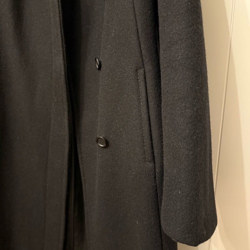 Black mid-length women's coat like new, made in Italy, size S