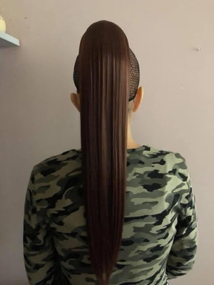 Extension ponytail new, 60 cm, 100 g, can be curled and straightened