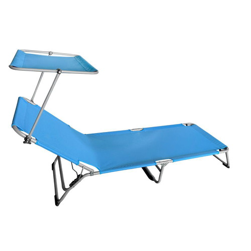 Muhler C2013 garden lounger new, 188x56xH25cm, foldable, blue