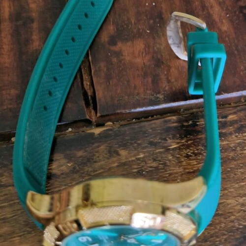 Ferendi watch green gold like new, waterproof quartz