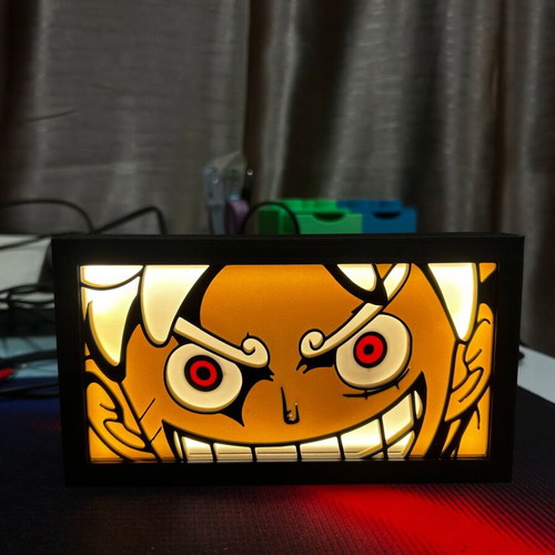 One Piece Luffy Gear 5 Anime Lightbox 3D LED decorative lamp