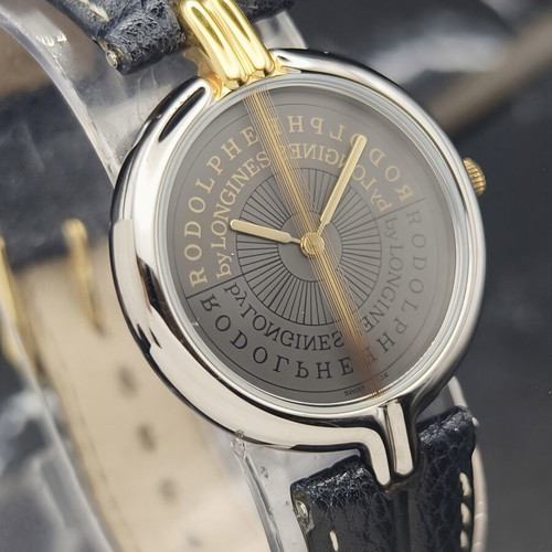 Vintage Rodolphe by Longines Swiss Made watch used, quartz, leather strap