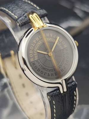 Vintage Rodolphe by Longines Swiss Made watch used, quartz, leather strap