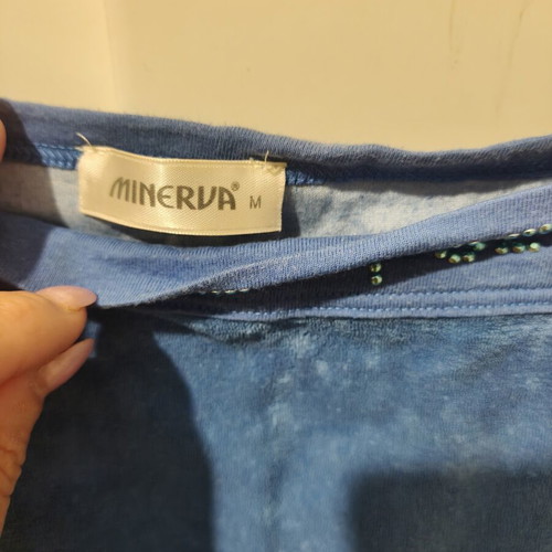 Minerva terry cloth dress, blue, size M