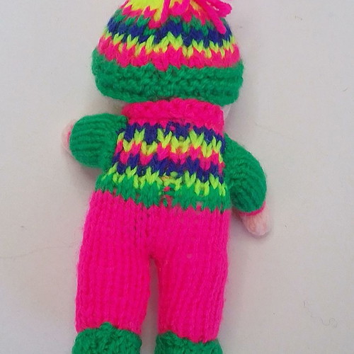Crochet Winter knitted handmade doll used
