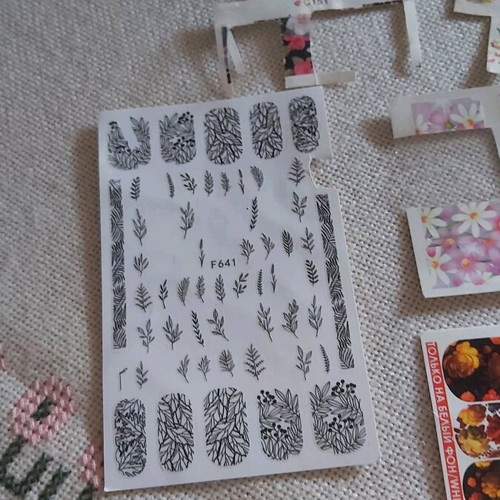 Nail tattoo stickers new, pack of 10 pieces