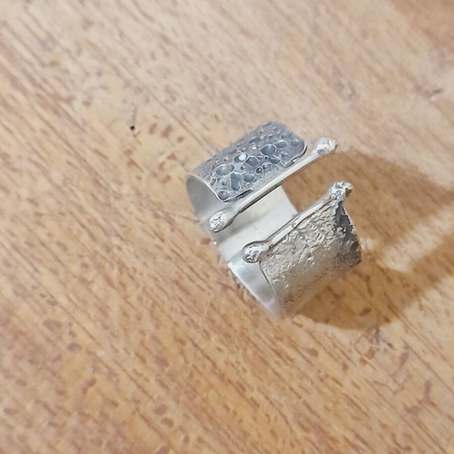 Handmade silver ring 925 silver with engraved decoration new