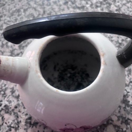 Villeroy and Boch enamel teapot used with floral design