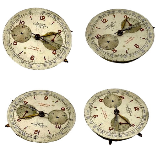 Watch movement with dial and hands used