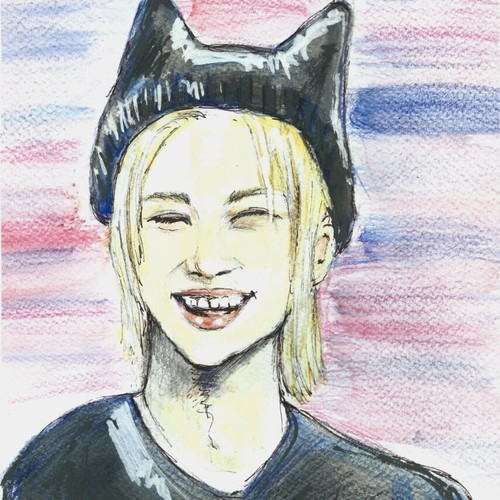 Felix from Stray Kids handmade watercolor sketch