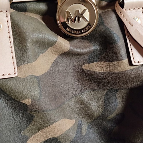 Michael Kors Hamilton Camouflage leather shoulder bag used, large