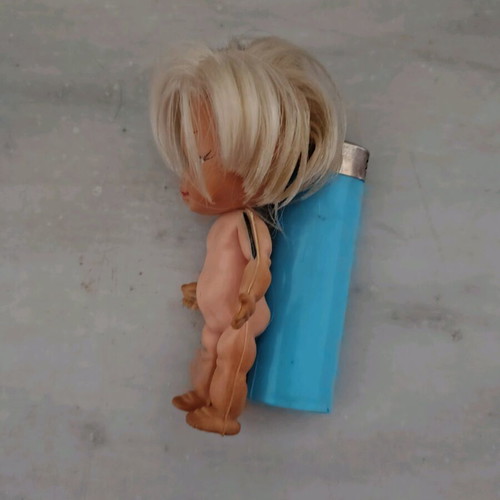 Vintage doll used, big head – big eyes style, 1960s mod era