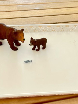 Σετ ρεαλιστικές μινιατούρες Schleich οικογένεια αρκούδας και λεία καινούργιο