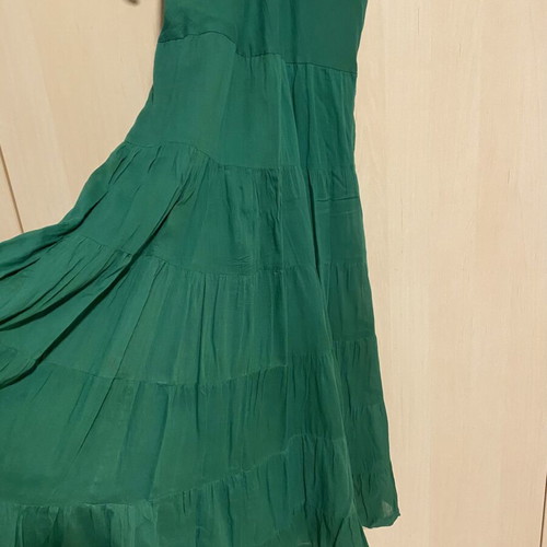 Kashish Maxi Cotton Dress new, green with adjustable straps
