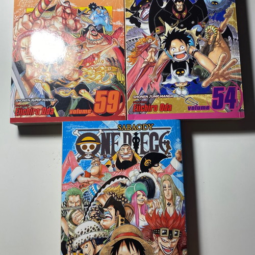 One Piece comics like new, volumes 51, 54, 59
