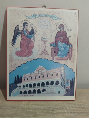 Εικόνα του Ευαγγελισμού μεταχειρισμένη, 26×20 εκ