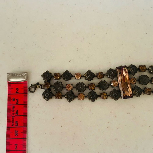 Metal bracelet new, gray and brown