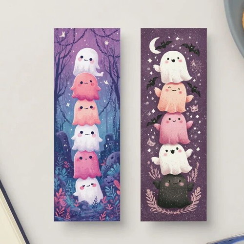 Set of 4 spooky bookmarks