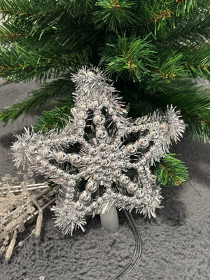 Realistic Christmas tree 60 cm new with 2 lighted stars