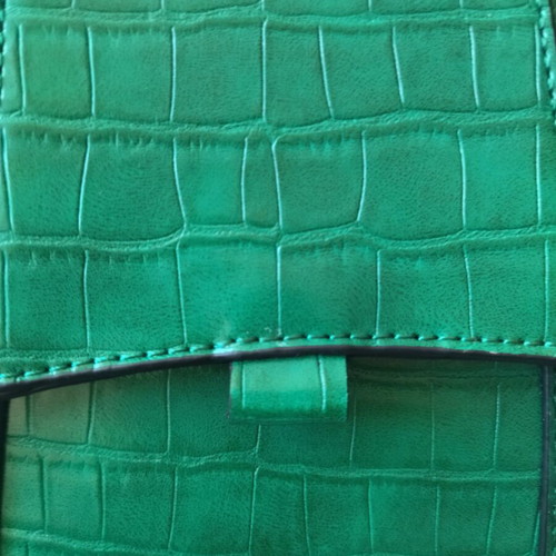 Women's bag new, green, with long removable strap and two inner pockets